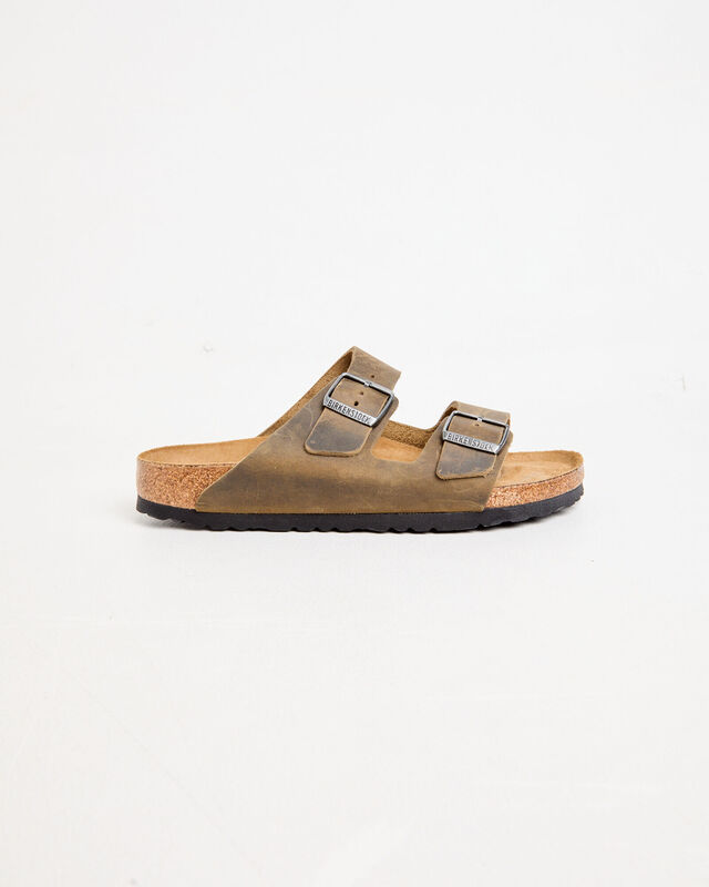 Arizona SFB Narrow Oiled Leather Sandals in Khaki, hi-res image number null