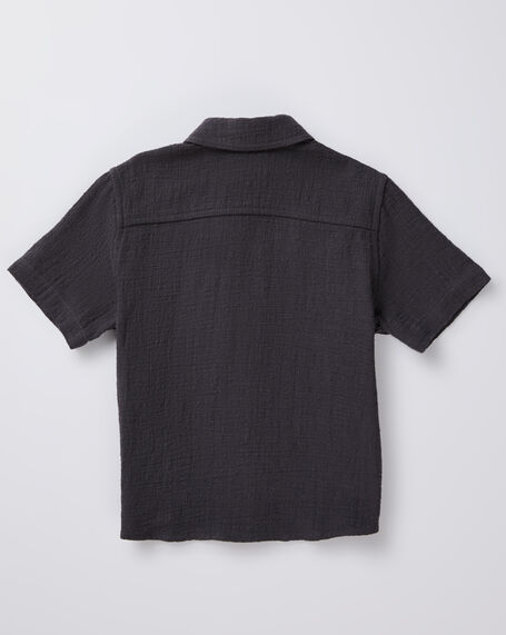 Boys Louie Short Sleeve Shirt in Black