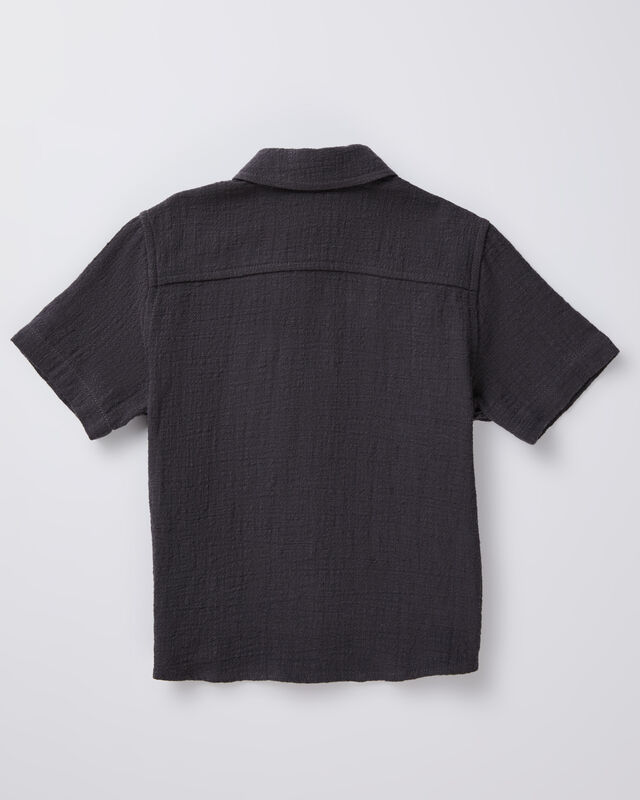 Boys Louie Short Sleeve Shirt in Black, hi-res image number null