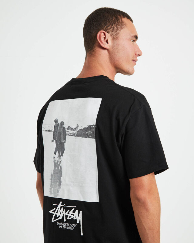 Low Tide Heavyweight Short Sleeve T-Shirt in Black, hi-res image number null