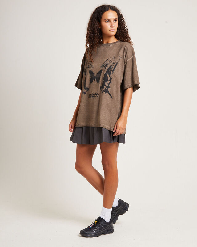 Dream Less Oversized Tee Chocolate, hi-res image number null