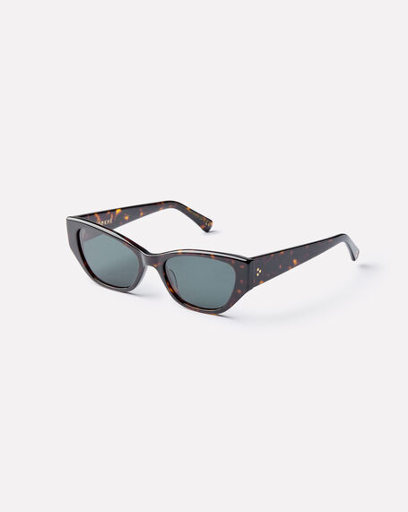 Reprise Sunglasses in Tortoise Polished/Green
