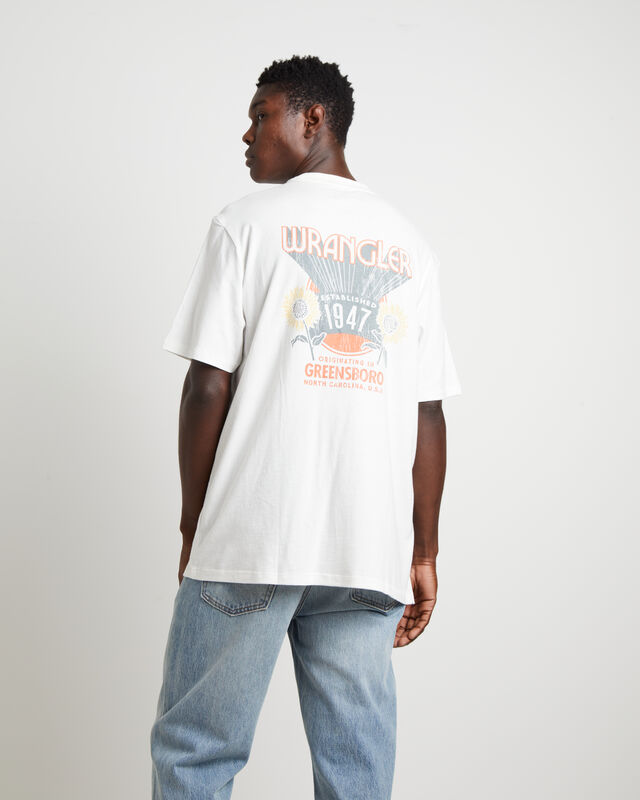 Sunfield Regular Short Sleeve T-Shirt in Vintage White, hi-res image number null
