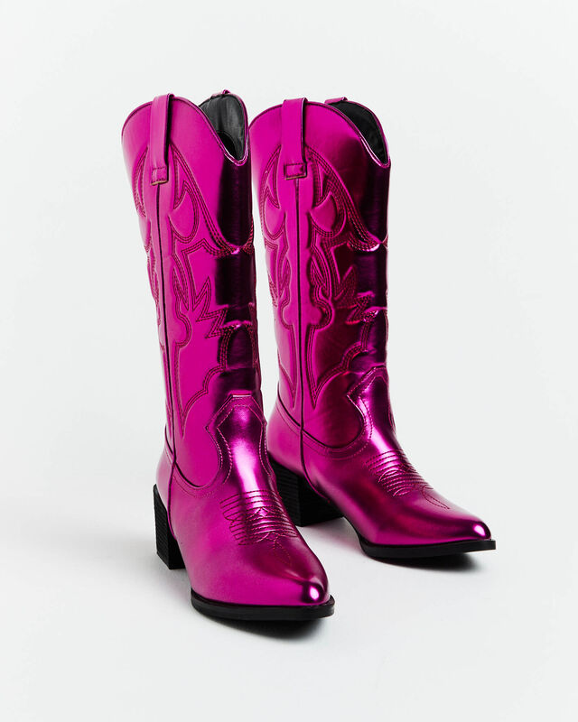 Ranger Cowboy Boot in Metallic Pink, hi-res image number null
