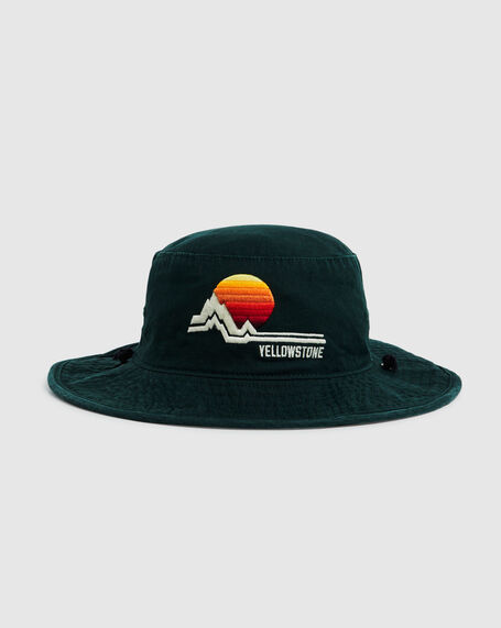 Yellowstone Wide Brim Hat Dark Green