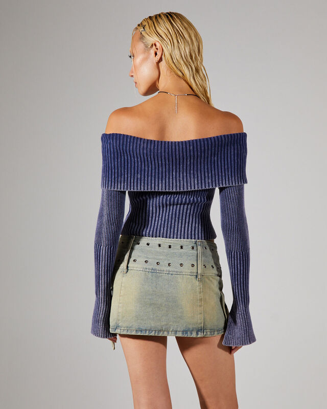 Tribeca Knitted Top Blue, hi-res image number null