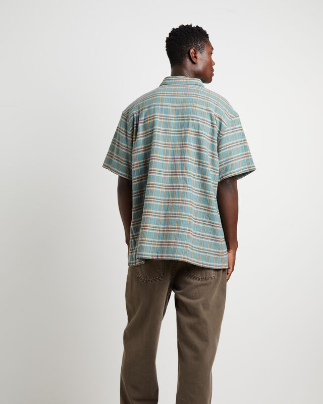 Ornata Pocket Short Sleeve Shirt in Blue, hi-res image number null