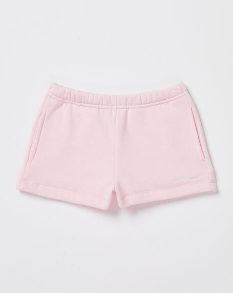 Girls Pull On Fleece Shorts in Ballet Pink