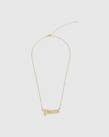14k Gold Pisces Star Sign Necklace