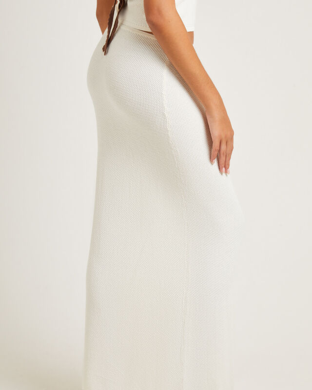 Nori Compact Knit Maxi Skirt Oat, hi-res image number null