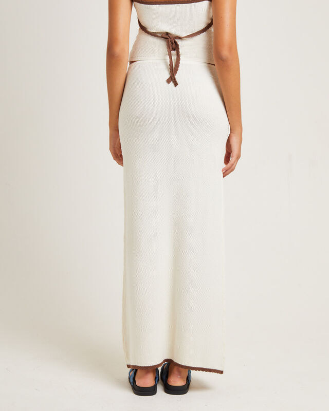 Nori Compact Knit Maxi Skirt Oat, hi-res image number null