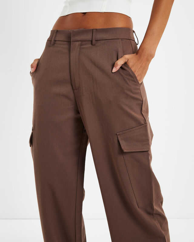 Coco Tailored Cargo Pants Coco Brown, hi-res image number null