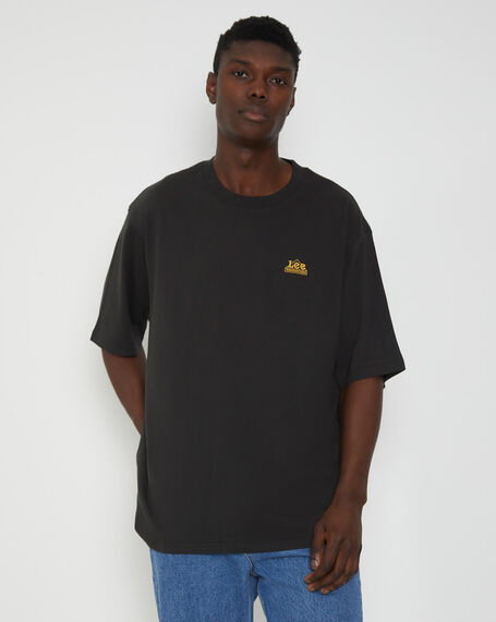 Kansas Baggy Short Sleeve T-Shirt in Worn Black