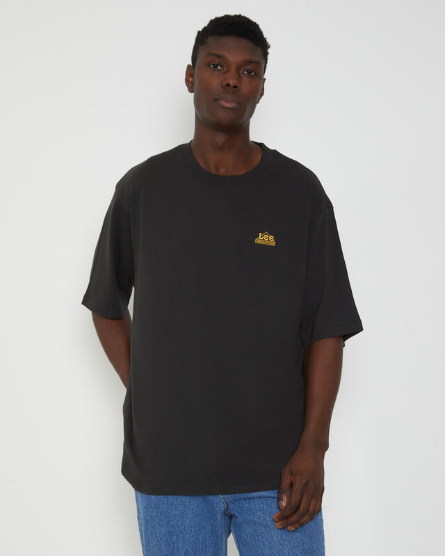 Kansas Baggy Short Sleeve T-Shirt in Worn Black, hi-res image number null