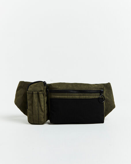 Multi Pocket Pouch Bum Bag in Green