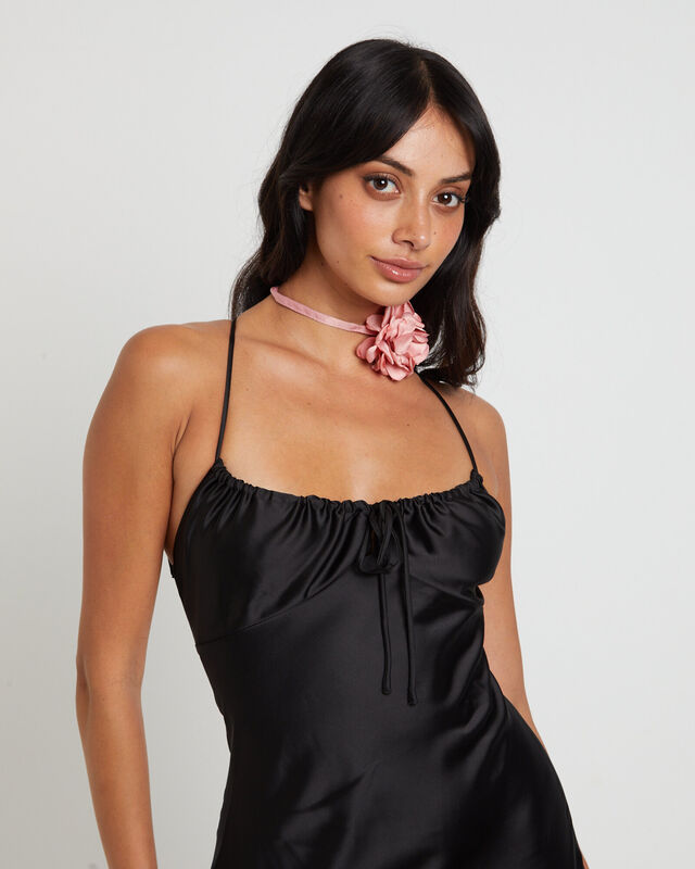 Ruby Romantic Maxi Slip Dress in Black, hi-res image number null