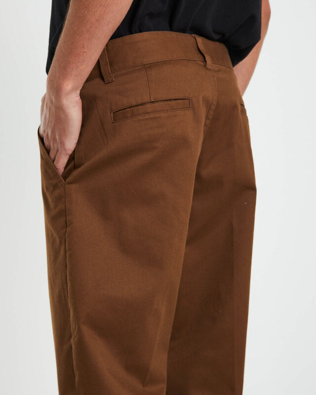 Choice Chino Relaxed Pants in Dark Earth Brown, hi-res image number null