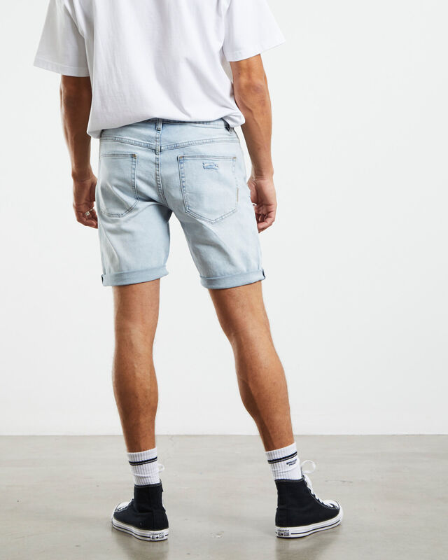 Ray Denim Shorts Axis Trashed Blue, hi-res image number null