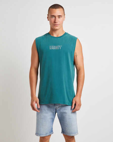 Gritter Muscle Tee in Forest Green
