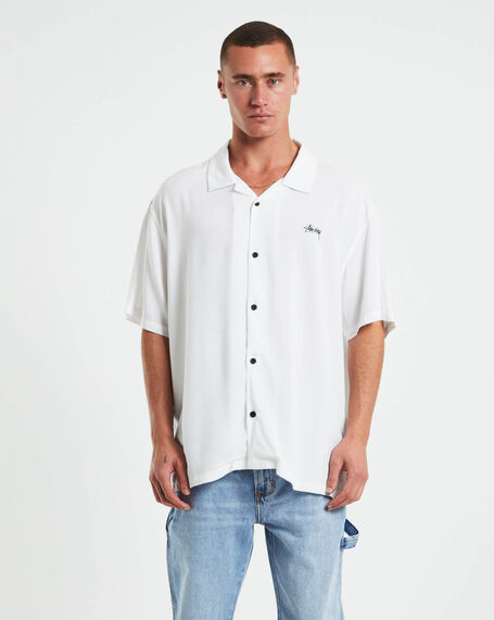 Fire Dice Short Sleeve Shirt in White