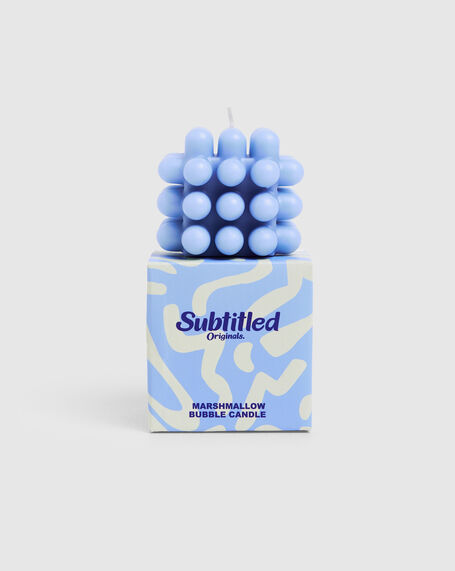 Bubble Candle Blue Marshmallow