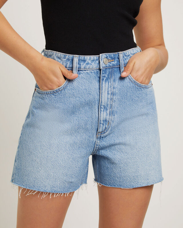 High Relaxed Shorts in Risk Blue, hi-res image number null
