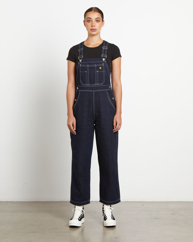 Heavenly People Overalls in Raw Denim Blue, hi-res image number null