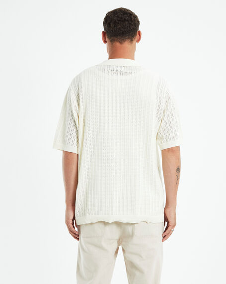 Bowler Knit Short Sleeve Shirt Natural