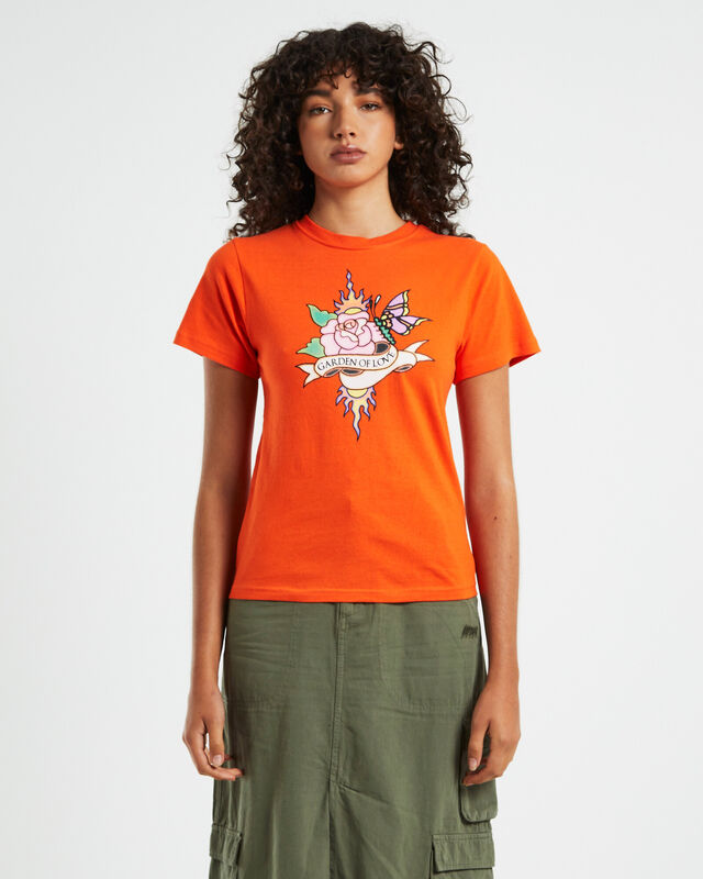 Gardenia Luv Baby Short Sleeve T-Shirt Sherbet Orange, hi-res image number null