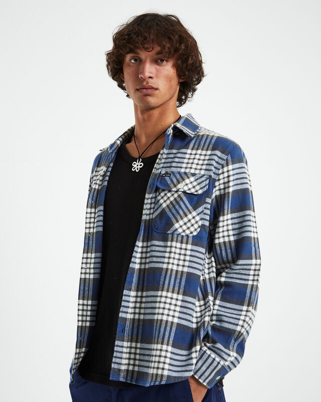 Bowery Long Sleeve Flannel Pacific Multi, hi-res image number null