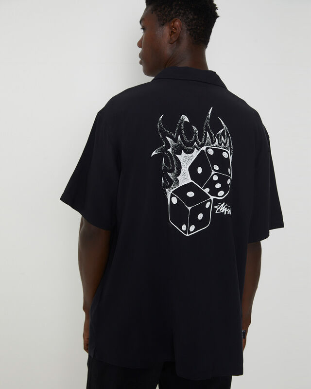 Fire Dice Short Sleeve Shirt in Black, hi-res image number null
