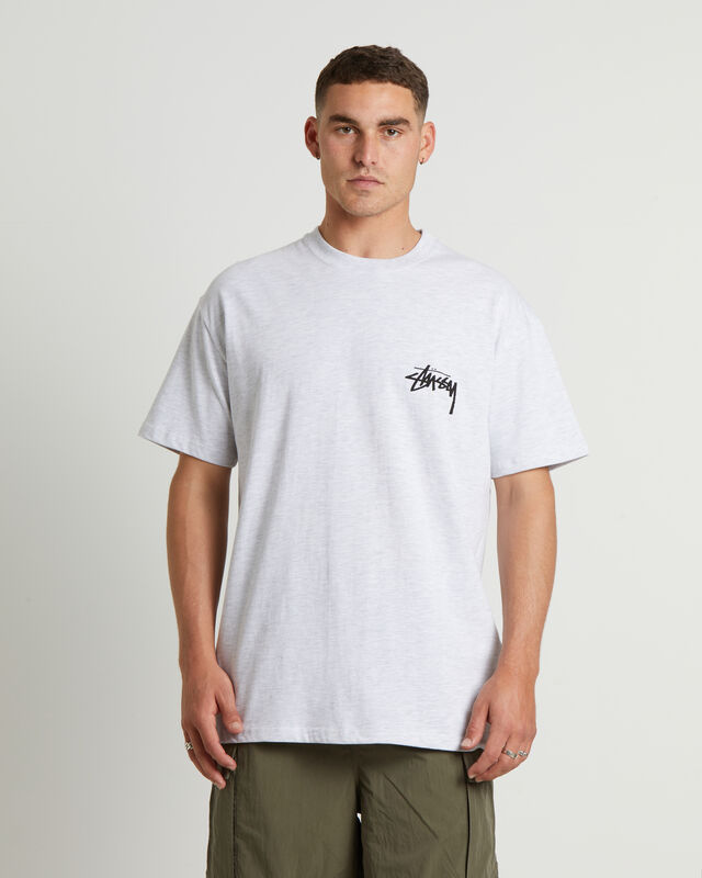Fuzzy Dice Heavyweight Short Sleeve T-Shirt in Snow Marle Grey, hi-res image number null
