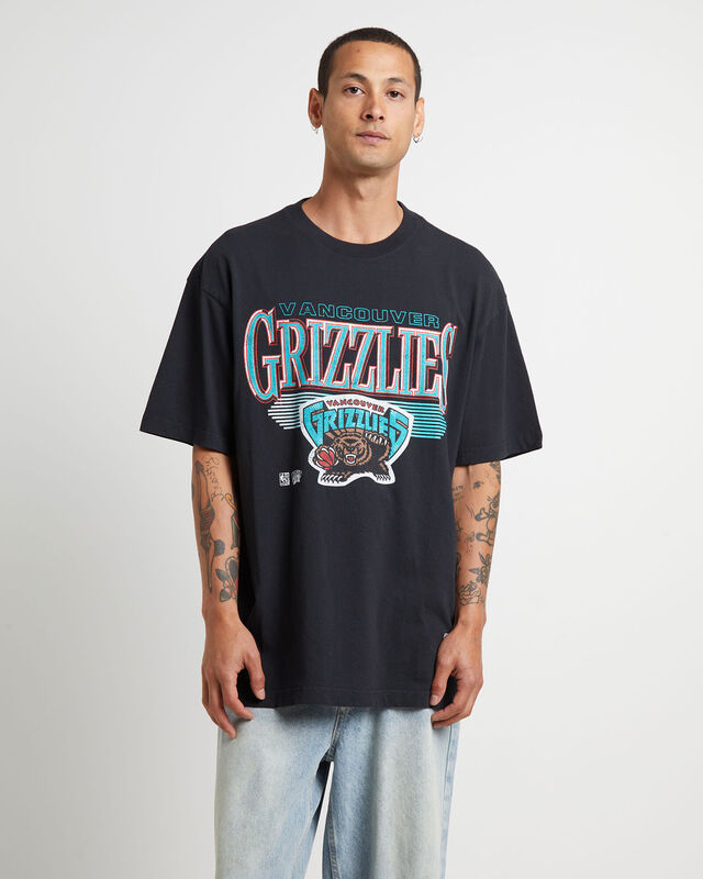 Underscore Grizzlies Short Sleeve T-Shirt in Black, hi-res image number null