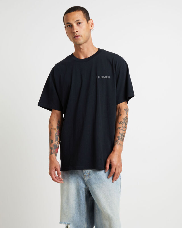 Collision Crux Short Sleeve T-Shirt in Black, hi-res image number null