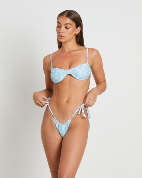 Frangipani Underwire Bikini Top in Blue