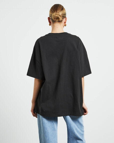 Boxy Slouch Short Sleeve T-Shirt in Transcending Black