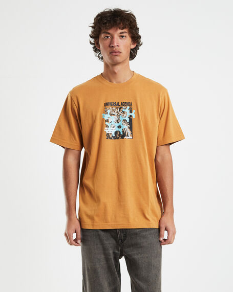 Universal Recycled Retro Fit T-Shirt in Mustard Yellow
