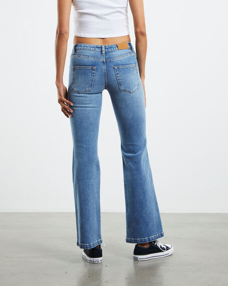 Syd Stretch Low Rise Bootleg Jeans Salty Blue