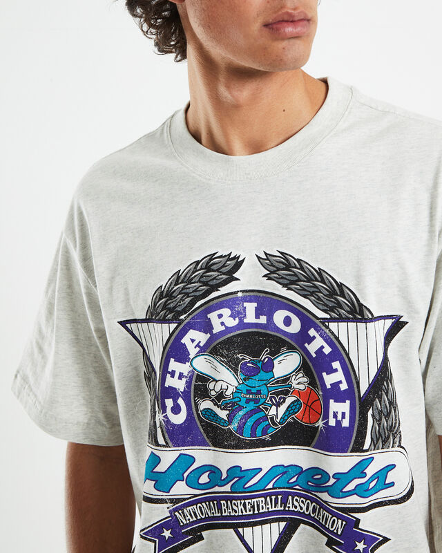 Bash T-shirt Charlotte Hornets Silver Marle, hi-res image number null