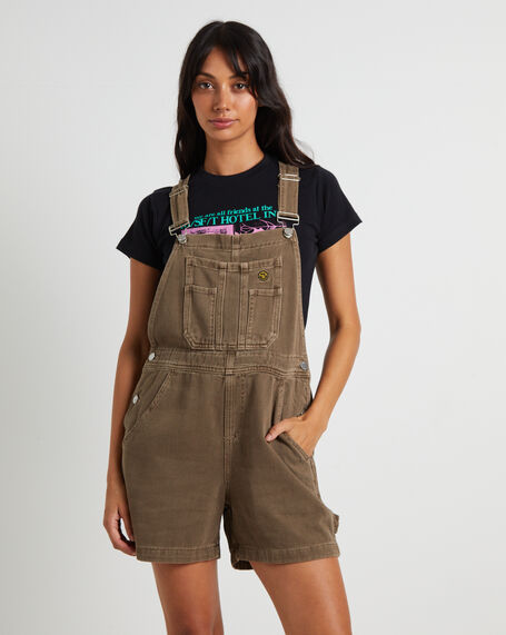Heavenly People Short Overalls in Chocolate