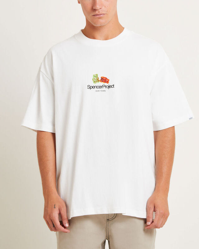 Gummies Short Sleeve T-Shirt in White, hi-res image number null