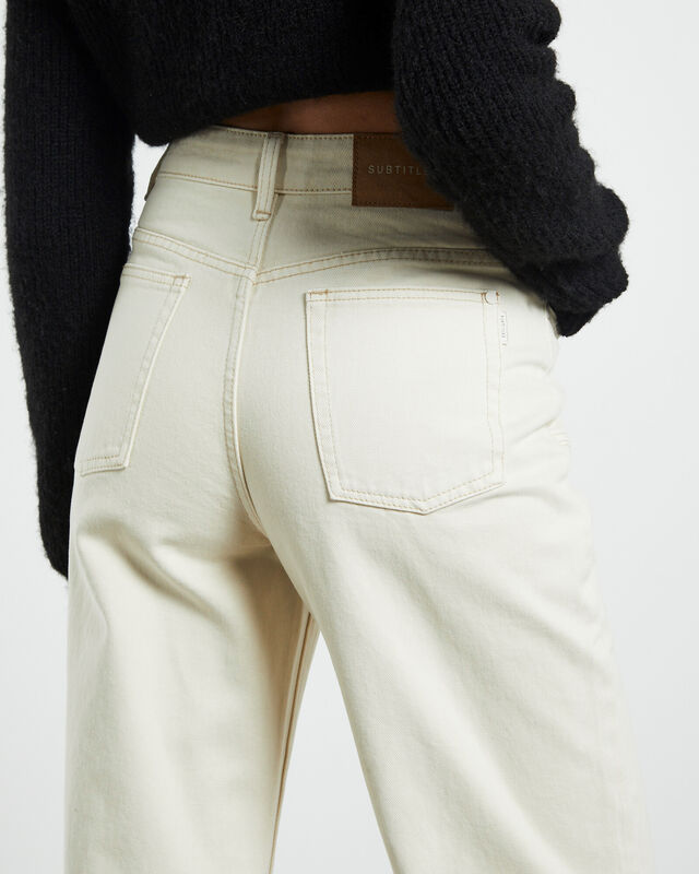 Clover Straight Leg Jeans Cream, hi-res image number null