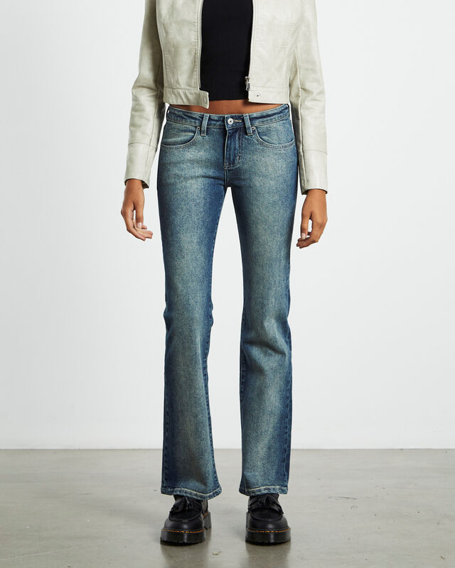 Cyndi Low Rise Boot Cut Jeans Blue, hi-res image number null