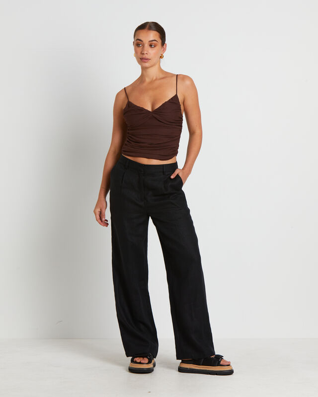 Norah Gather Cami in Coffee Brown, hi-res image number null