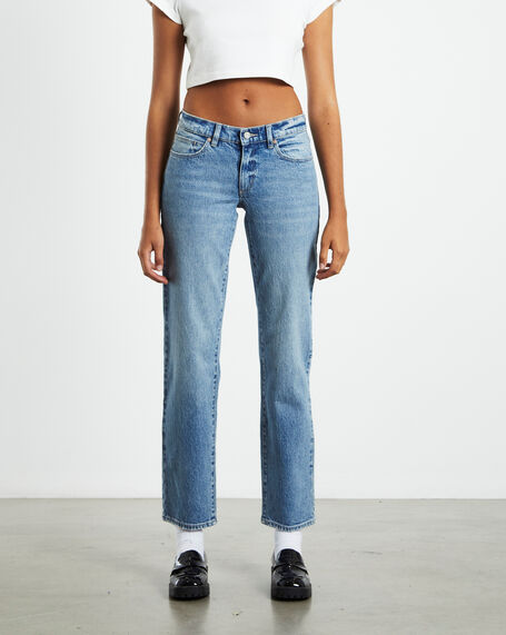 A 99 Low Straight Jeans Lizzie Y2K Blue