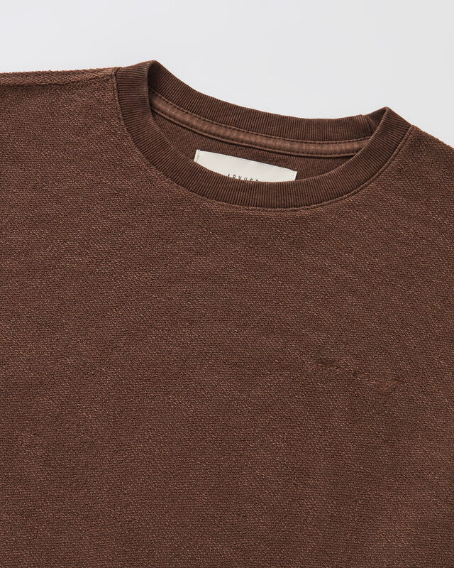 Boys Ramona Linen Short Sleeve T-Shirt in Cocoa, hi-res image number null