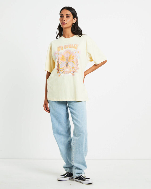Slouch Short Sleeve T-Shirt in Butterfly Natural, hi-res image number null