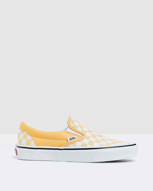 Classic Slip-On Sneakers Checkerboard Flax/True White, hi-res image number null