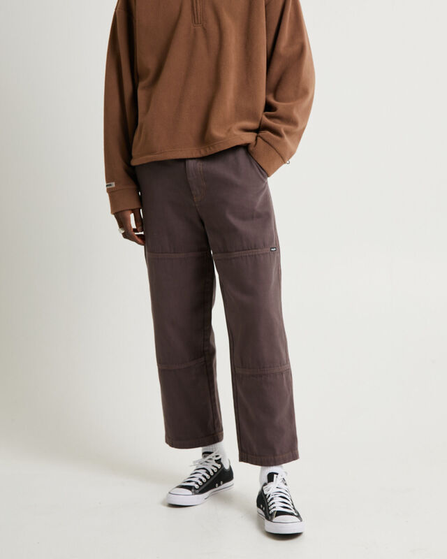 Timer Canvas Double Knee Pants Brown, hi-res image number null