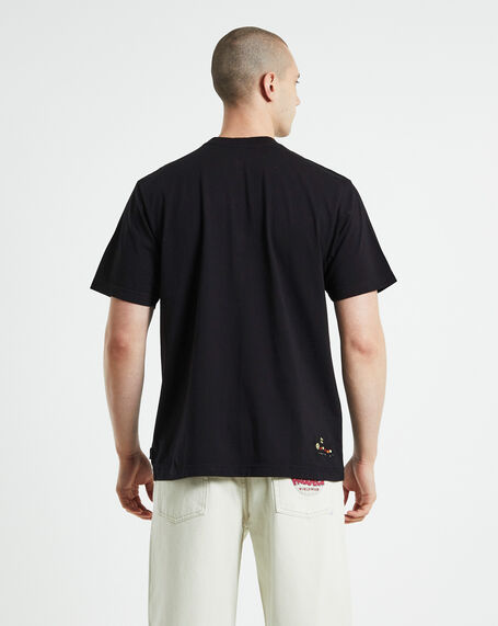 Sunshine Recycled Retro Fit Short Sleeve T-Shirt Black